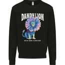 Dandylion Funny Lion Mens Sweatshirt Jumper Black