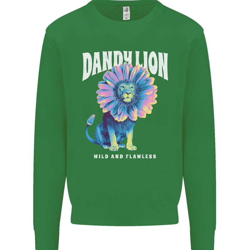 Dandylion Funny Lion Mens Sweatshirt Jumper Irish Green