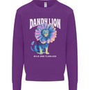 Dandylion Funny Lion Mens Sweatshirt Jumper Purple