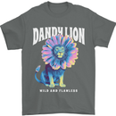 Dandylion Funny Lion Mens T-Shirt 100% Cotton Charcoal