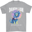 Dandylion Funny Lion Mens T-Shirt 100% Cotton Sports Grey