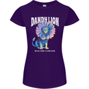 Dandylion Funny Lion Womens Petite Cut T-Shirt Purple