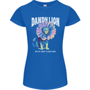 Dandylion Funny Lion Womens Petite Cut T-Shirt Royal Blue