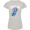 Dandylion Funny Lion Womens Petite Cut T-Shirt Sports Grey