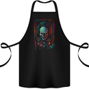 Dark Evil Clown Halloween Cotton Apron 100% Organic Black
