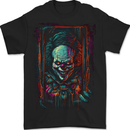 Dark Evil Clown Halloween Mens T-Shirt 100% Cotton BLACK