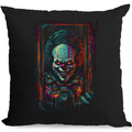 Dark Evil Clown Halloween Mens Womens Kids Unisex Black Cushion Cover