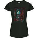 Dark Evil Clown Halloween Womens Petite Cut T-Shirt Black