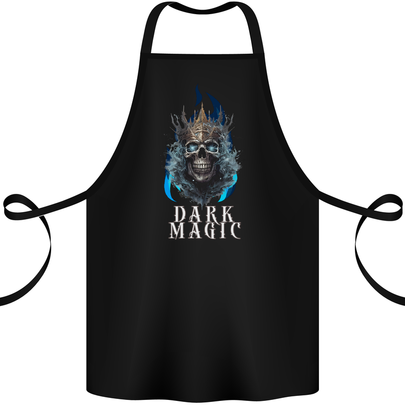 Dark Magic Skull King Cotton Apron 100% Organic Black