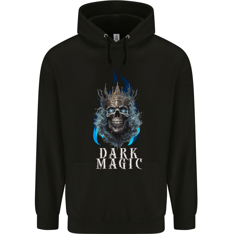 Dark Magic Skull King Mens 80% Cotton Hoodie Black