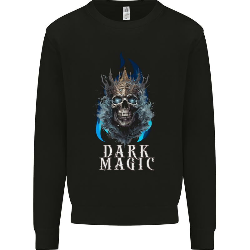 Dark Magic Skull King Mens Sweatshirt Jumper Black