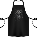 Dark Skull Dark Heart Gothic Goth Cotton Apron 100% Organic Black
