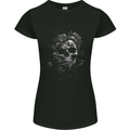 Dark Skull Dark Heart Gothic Goth Womens Petite Cut T-Shirt Black