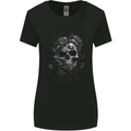 Dark Skull Dark Heart Gothic Goth Womens Wider Cut T-Shirt Black