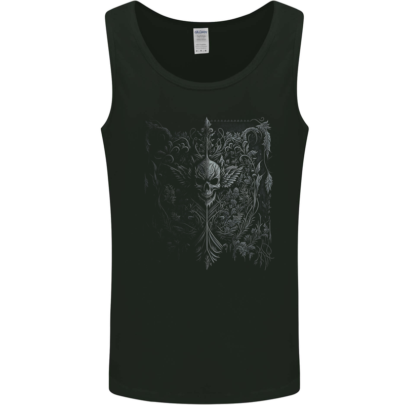 Darkness Skull Gothic Goth Heavy Metal Music Mens Vest Tank Top Black