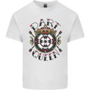 Dart Queen Tattoo Style Mens Cotton T-Shirt Tee Top White