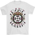 Dart Queen Tattoo Style Mens T-Shirt 100% Cotton White
