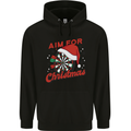 Darts Aim for Christmas Funny Xmas Childrens Kids Hoodie Black