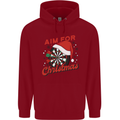 Darts Aim for Christmas Funny Xmas Childrens Kids Hoodie Red