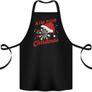 Darts Aim for Christmas Funny Xmas Cotton Apron 100% Organic Black