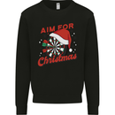 Darts Aim for Christmas Funny Xmas Mens Sweatshirt Jumper Black