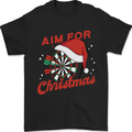 Darts Aim for Christmas Funny Xmas Mens T-Shirt 100% Cotton Black