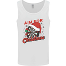 Darts Aim for Christmas Funny Xmas Mens Vest Tank Top White