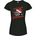 Darts Aim for Christmas Funny Xmas Womens Petite Cut T-Shirt Black