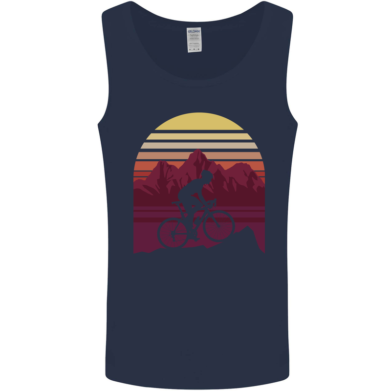 Dawn Cycling Mountain Bike Bicycle MTB Mens Vest Tank Top Navy Blue