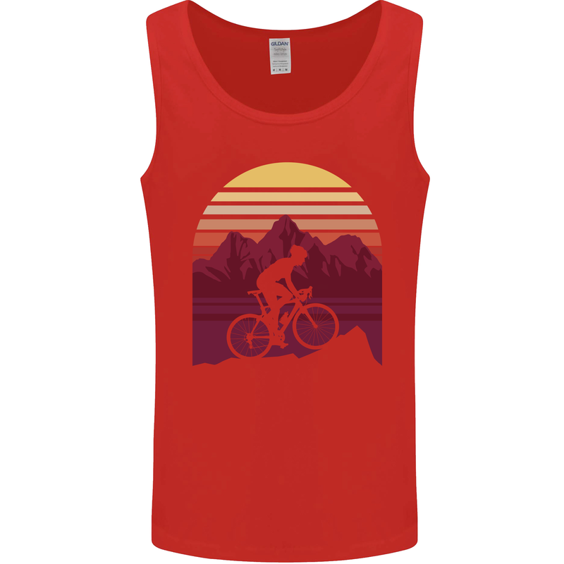 Dawn Cycling Mountain Bike Bicycle MTB Mens Vest Tank Top Red