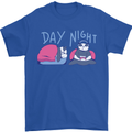 Day Night Gaming Panda Gamer Video Games Mens T-Shirt 100% Cotton Royal Blue
