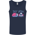Day Night Gaming Panda Gamer Video Games Mens Vest Tank Top Navy Blue