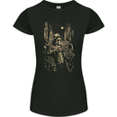 Day of the Dead Skeleton Trumpet DOTD Skull Womens Petite Cut T-Shirt Black