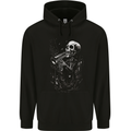 Day of the Dead Skeleton Trumpet Skull DOTD Childrens Kids Hoodie Black