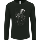 Day of the Dead Skeleton Trumpet Skull DOTD Mens Long Sleeve T-Shirt Black