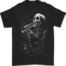 Day of the Dead Skeleton Trumpet Skull DOTD Mens T-Shirt 100% Cotton BLACK