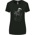 Day of the Dead Skeleton Trumpet Skull DOTD Womens Wider Cut T-Shirt Black