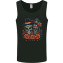 Day of the Dead Sugar Skull Love Couple Mens Vest Tank Top Black