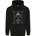 Dead Crows Skulls and Flowers Goth Gothic Mens 80% Cotton Hoodie Black