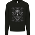 Dead Crows Skulls and Flowers Goth Gothic Mens Sweatshirt Jumper Black