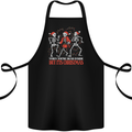 Dead Inside But Its Christmas Anti Xmas Cotton Apron 100% Organic Black