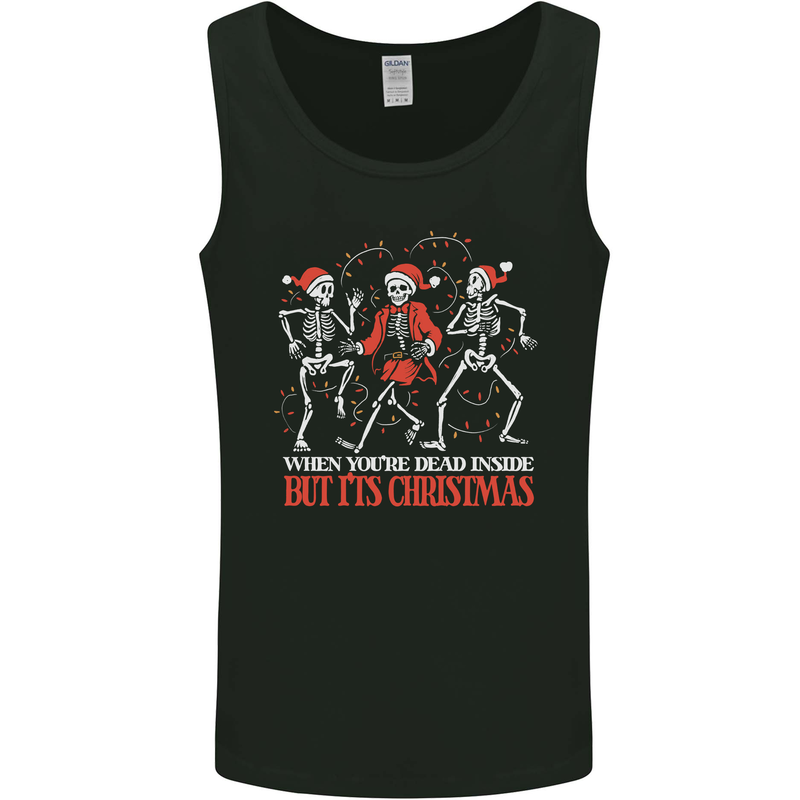 Dead Inside But Its Christmas Anti Xmas Mens Vest Tank Top Black