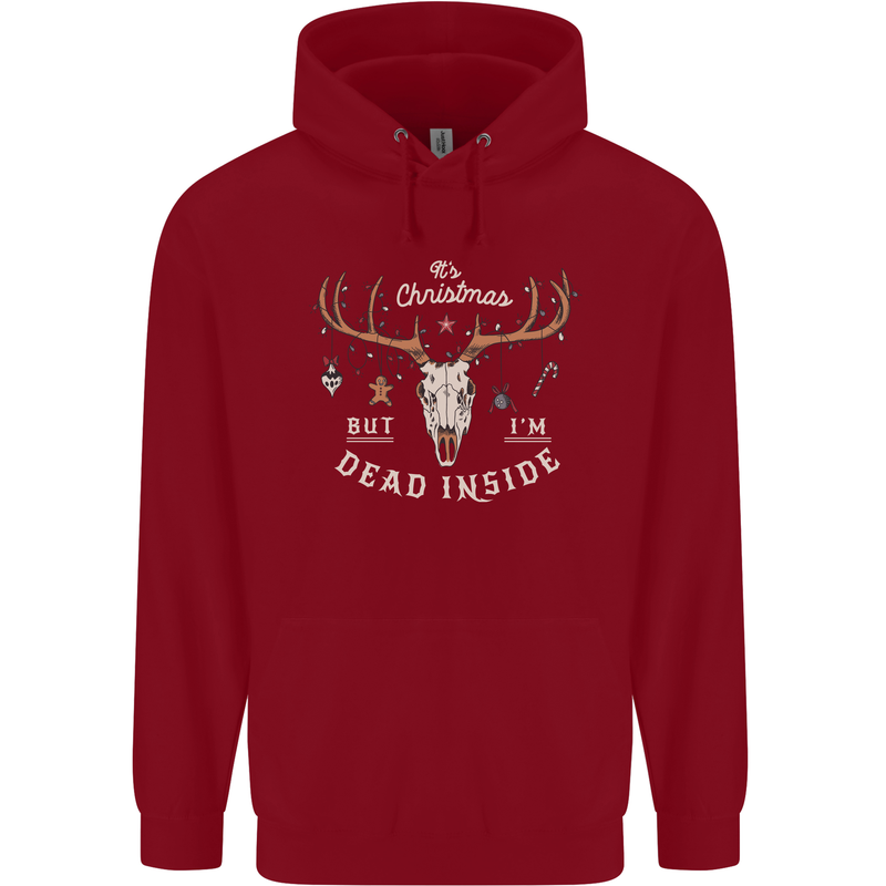 Dead Inside Christmas Hunting Hunter Xmas Childrens Kids Hoodie Red