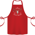 Dead Inside Christmas Hunting Hunter Xmas Cotton Apron 100% Organic Red