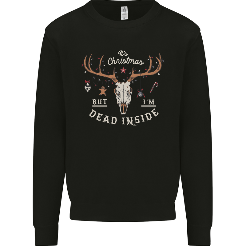 Dead Inside Christmas Hunting Hunter Xmas Kids Sweatshirt Jumper Black