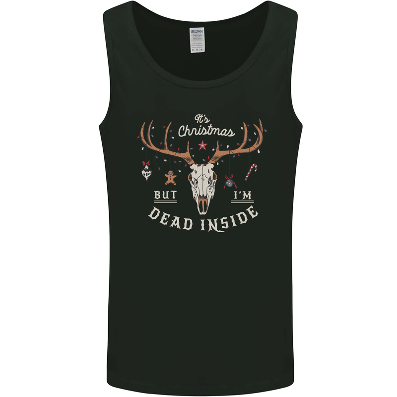 Dead Inside Christmas Hunting Hunter Xmas Mens Vest Tank Top Black