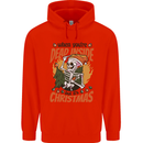 Dead Inside at Christmas Xmas Skull Childrens Kids Hoodie Bright Red