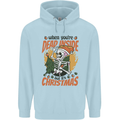 Dead Inside at Christmas Xmas Skull Childrens Kids Hoodie Light Blue