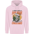 Dead Inside at Christmas Xmas Skull Childrens Kids Hoodie Light Pink