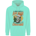 Dead Inside at Christmas Xmas Skull Childrens Kids Hoodie Peppermint